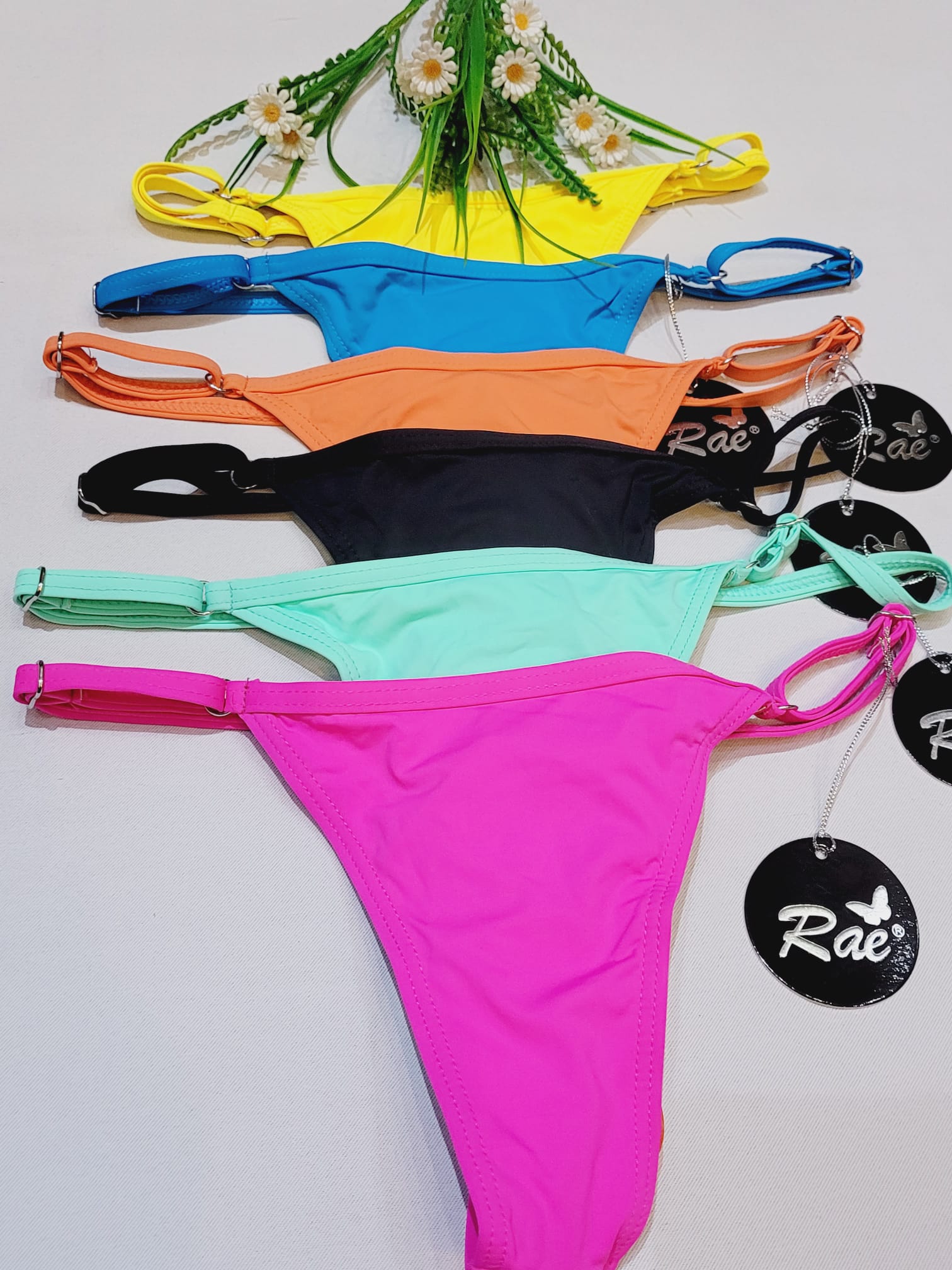 Bikini Regulable Colaless Margarita Margarita / Red and Black