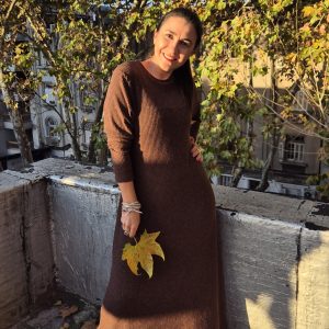 Vestido Liso de Lanilla
